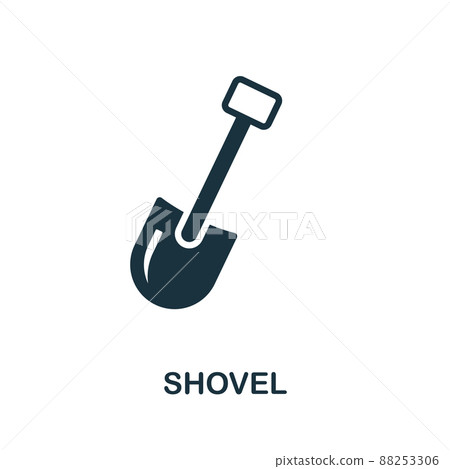 Shovel icon. Simple element from construction collection. Creative Shovel icon for web design, templates, infographics and more Shovel icon. Simple element from construction collection. Creative Shovel icon for web design, templates, infographics and more 88253306