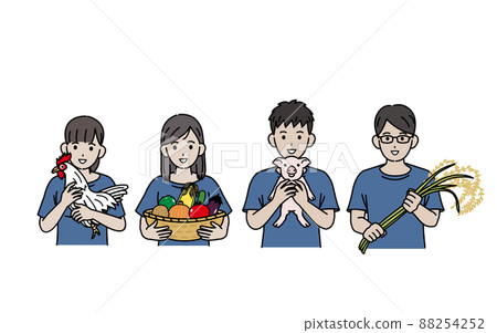 Agricultural high school, agricultural and forestry high school, agricultural high school, vocational school, high school students, men and women, friends, agricultural experience 88254252