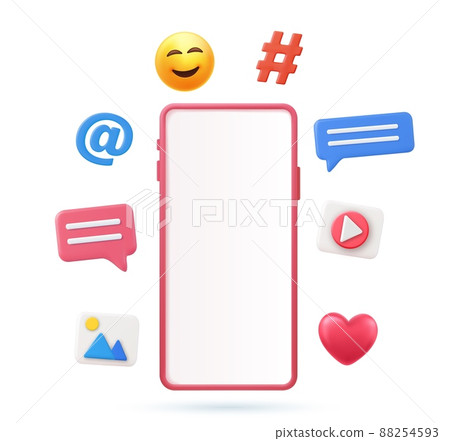 3D Online Social media 3D Online Social media 88254593