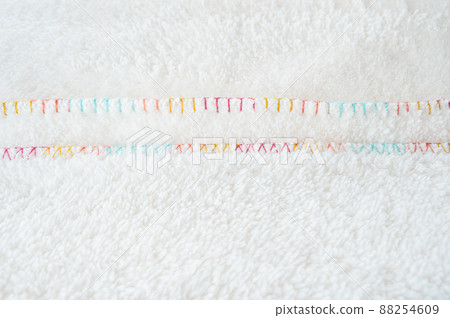 Blanket stitching on fleece fabric Blanket stitching on fleece fabric 88254609