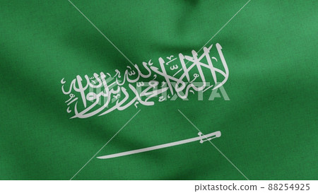 National flag of Saudi Arabia waving 3D Render, Kingdom of Saudi Arabia flag textile KSA, coat of arms Saudi Arabia independence day, Arabic inscription with Islamic creed, or shahada National flag of Saudi Arabia waving 3D Render, Kingdom of Saudi Arabia flag textile KSA, coat of arms Saudi Arabia independence day, Arabic inscription with Islamic creed, or shahada 88254925