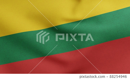 National flag of Lithuania waving 3D Render, Lietuvos veliava Lithuanian flag, Republic of Lithuania flag textile National flag of Lithuania waving 3D Render, Lietuvos veliava Lithuanian flag, Republic of Lithuania flag textile 88254946