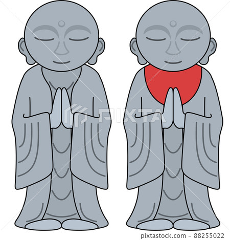 Illustration of Jizo (with outline) Illustration of Jizo (with outline) 88255022