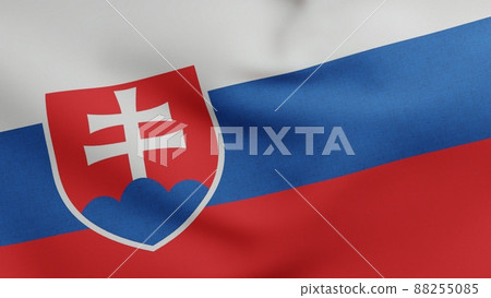 National flag of Slovakia waving 3D Render, Slovak Republic flag textile designed by Ladislav Cisarik and Ladislav Vrtel, coat of arms Slovakia independence day, Slavic nations National flag of Slovakia waving 3D Render, Slovak Republic flag textile designed by Ladislav Cisarik and Ladislav Vrtel, coat of arms Slovakia independence day, Slavic nations 88255085