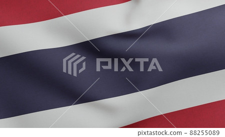 National flag of Thailand waving 3D Render, Kingdom of Thailand flag textile designed by King Vajiravudh, coat of arms Thailand independence day, Thai or thong trai rong National flag of Thailand waving 3D Render, Kingdom of Thailand flag textile designed by King Vajiravudh, coat of arms Thailand independence day, Thai or thong trai rong 88255089