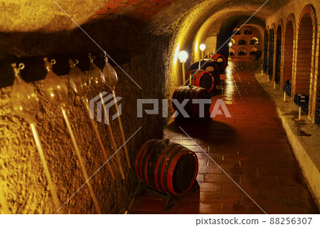 Old cellar in center of Eger, Northern Hungary 88256307