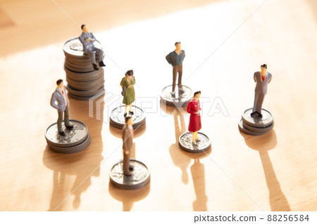 Image that some humans are getting wealth 88256584