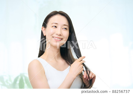 美麗的女人，頭髮 88256737