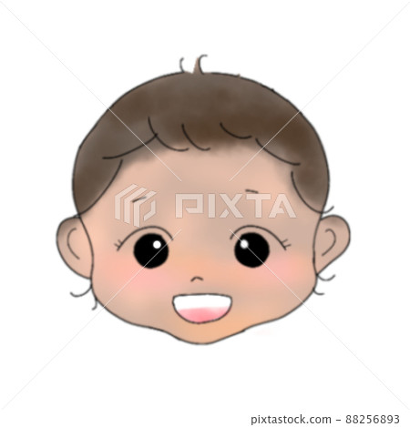 Cheerful baby face 88256893