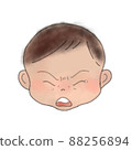 Crying baby face 88256894