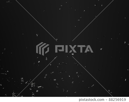 Pieces of glass broken or cracked on black Pieces of glass broken or cracked on black 88256919