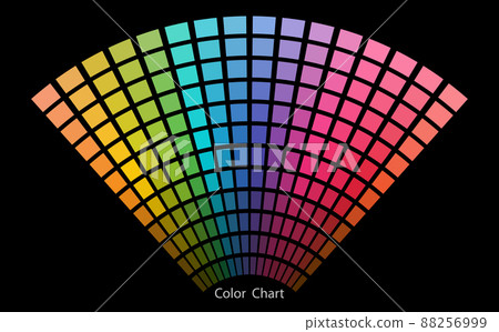 color chart designer tool texture pattern background. Color palette. Table color shades. Color harmony. Trend colors. Vector illustration isolated on black background color chart designer tool texture pattern background. Color palette. Table color shades. Color harmony. Trend colors. Vector illustration isolated on black background 88256999