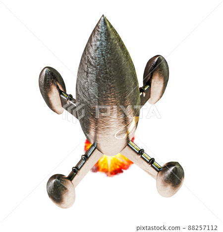 space rocket isolated on white background 88257112