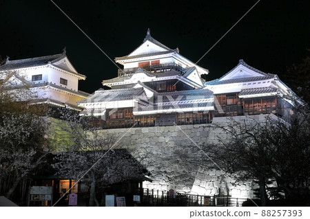 [愛媛縣]松山城天守閣燈火通明 88257393