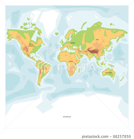 Simplified physical map of World 88257850