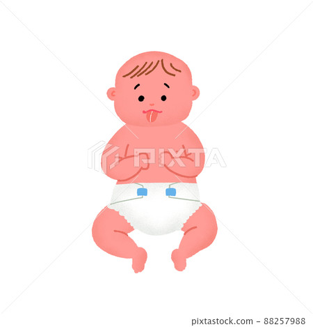 Naked baby and boy in diapers Naked baby and boy in diapers 88257988