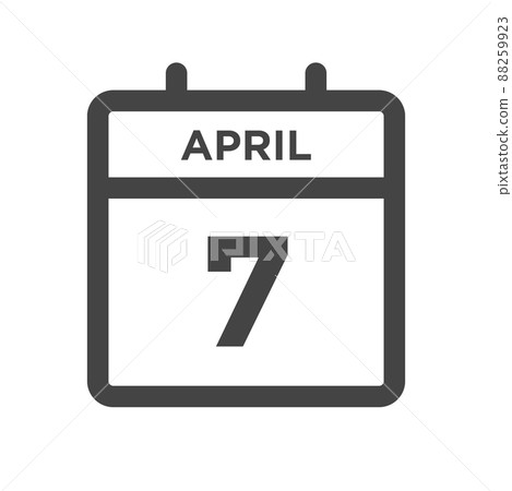 April 7 Calendar Day or Calender Date for Stock Illustration April 7 Calendar Day or Calender Date for Stock Illustration