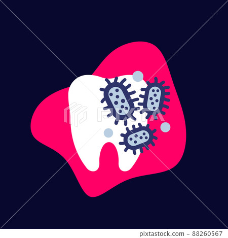 dental infection vector icon with tooth dental infection vector icon with tooth 88260567