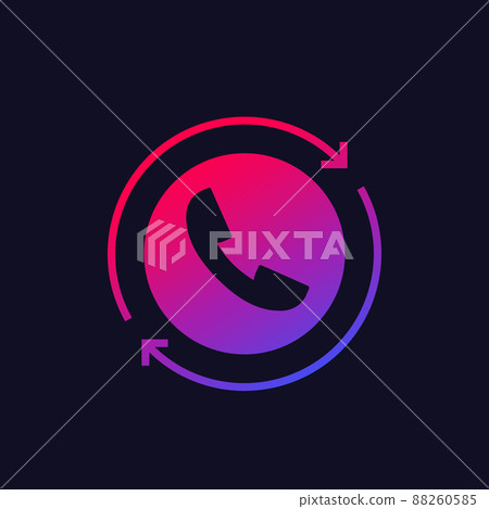 request call, callback icon with a phone, vector 88260585