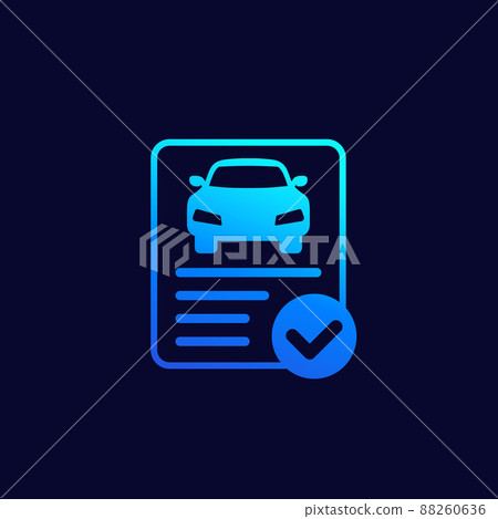car history report vector icon for web car history report vector icon for web 88260636