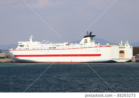 Ferry Shimanto moored at Tokushima Port Ferry Shimanto moored at Tokushima Port 88263273
