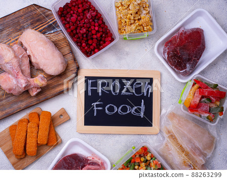 Set of various frozen products 88263299