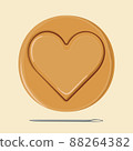 Love heart. Korean dalgona honeycomb sugar cookie. 88264382