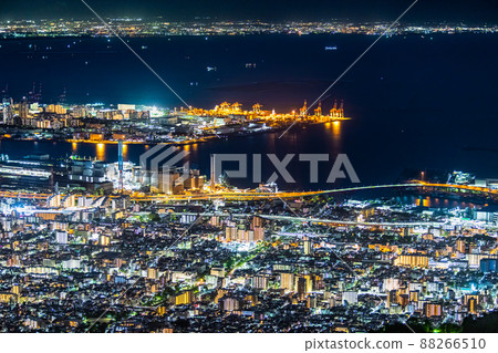 兵庫縣神戶市神戶夜景-來自菊星台- 兵庫縣神戶市神戶夜景-來自菊星台- 88266510
