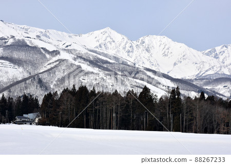 Scenery of a snowy country, Omachi City, Nagano Prefecture in March Scenery of a snowy country, Omachi City, Nagano Prefecture in March 88267233