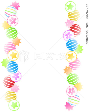 Frame of colorful sweets Vertical position 88267256