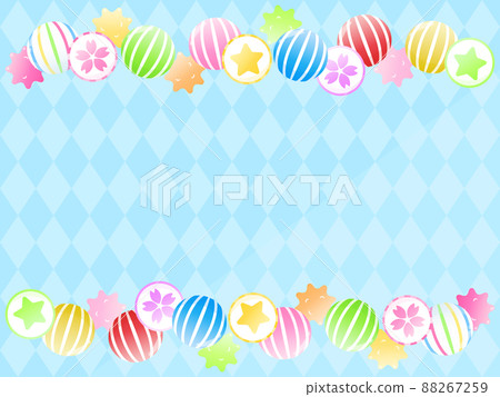 Background of colorful sweets Horizontal position blue 88267259