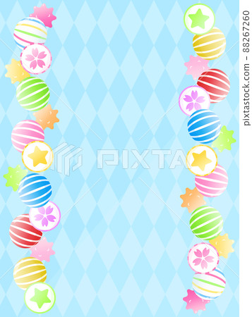 Background of colorful sweets Vertical position blue 88267260