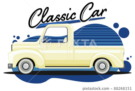 The classic car concept with old truck car The classic car concept with old truck car 88268151