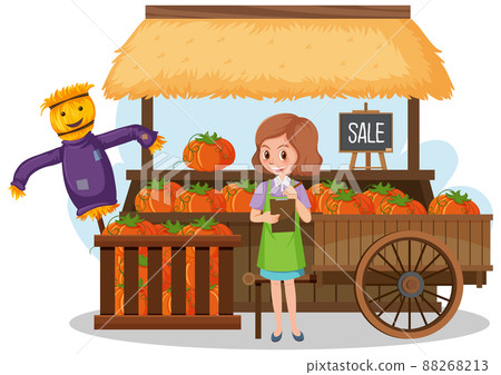 Flea market concept with fruit store Flea market concept with fruit store 88268213