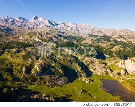 Beautiful landscape and lakes of Covadonga, Peaks of Europe Beautiful landscape and lakes of Covadonga, Peaks of Europe 88268347