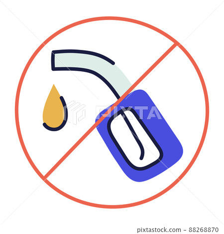 fuel free. hand drawn EV doodle icon. fuel free. hand drawn EV doodle icon. 88268870