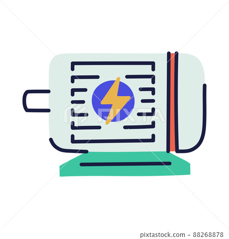 engine. hand drawn EV doodle icon. engine. hand drawn EV doodle icon. 88268878