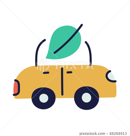 electric car. hand drawn EV doodle icon. electric car. hand drawn EV doodle icon. 88268913