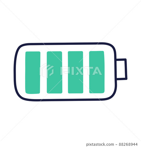 battery. hand drawn EV doodle icon. 88268944