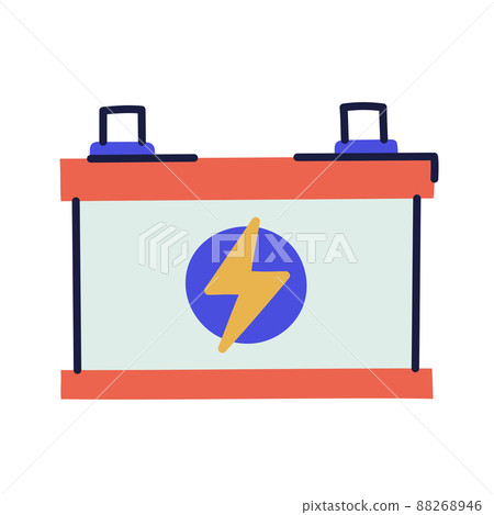 battery. hand drawn EV doodle icon. battery. hand drawn EV doodle icon. 88268946