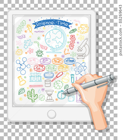 Hand drawn doodle of sciene icons Hand drawn doodle of sciene icons 88269643