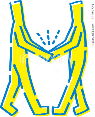 火柴人握手 88269724