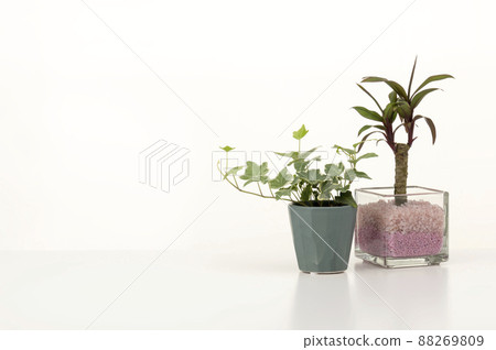 Interior image with small items placed on a white table 88269809
