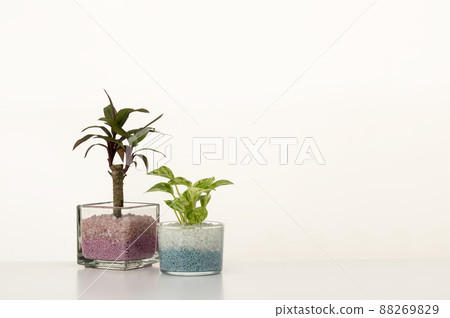 Interior image with small items placed on a white table 88269829