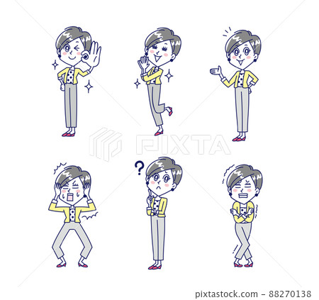 Female whole body pose set Female whole body pose set 88270138