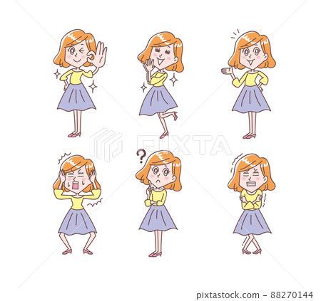 女性全身姿勢套 女性全身姿勢套 88270144