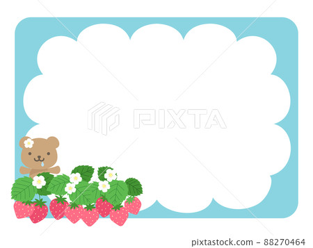 小熊和草莓框架材料 88270464
