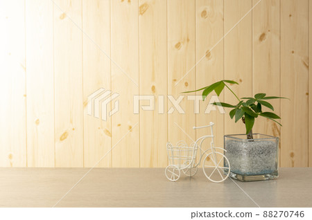 桌子和木牆的內部圖像 88270746