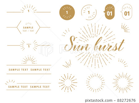 矢量圖組的陽光設計裝飾 矢量圖組的陽光設計裝飾 88272676