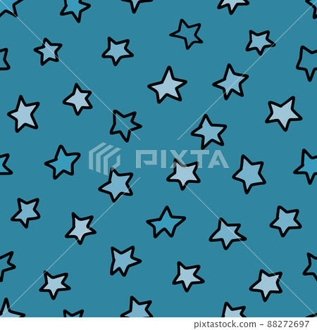 Vector seamless kids pattern with hand drawn... - Stock Illustration ...